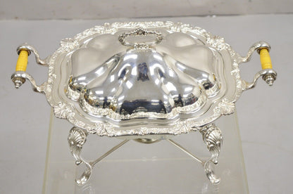Vintage Victorian Style Silver Plated English Warmer Buffet Chaffing Dish
