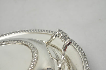 Vintage Modern Silver Mfg Co Silver Plated Twin Handle Vegetable Serving Dish