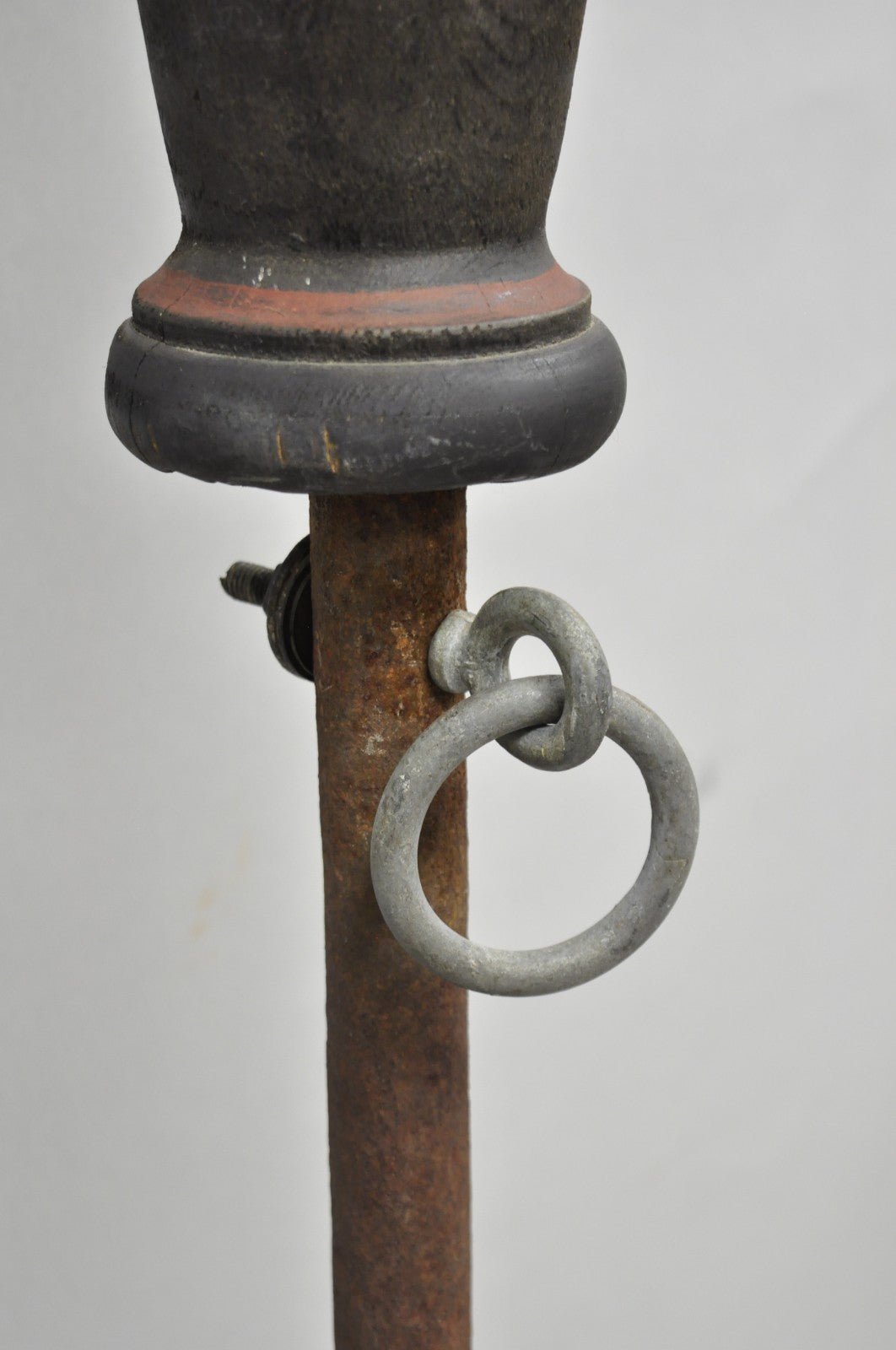 Vintage Carved Wood Figural Lawn Jockey Gentleman in Top Hat Horse Hitch Stand