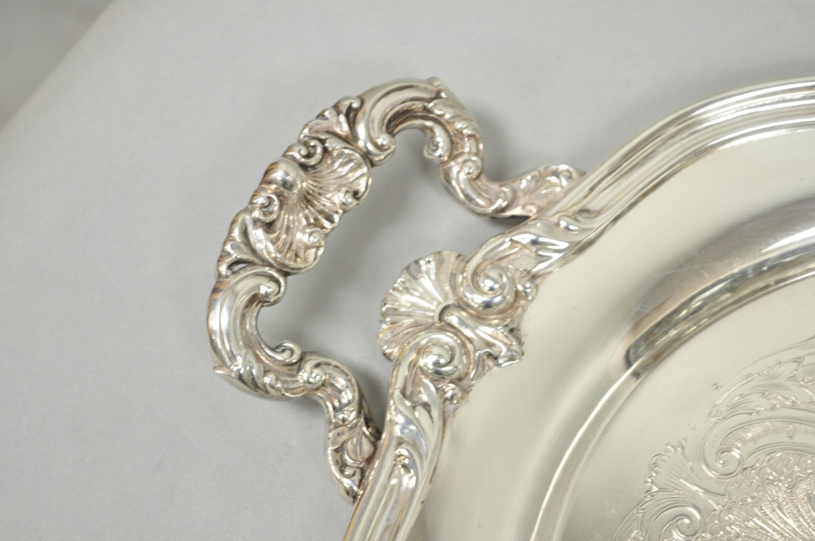 Vintage Reed & Barton 05600 Regent Victorian Silver Plated Serving Platter Tray