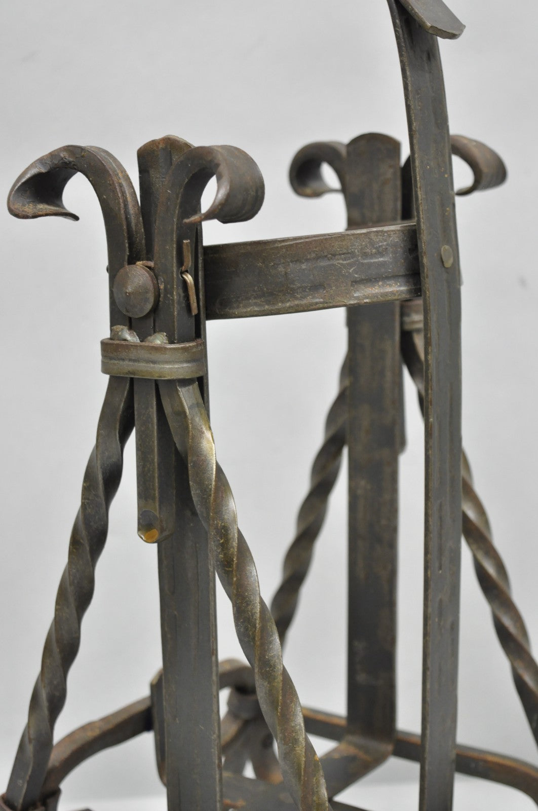 Antique German Arts & Crafts Wrought Iron Asbach Uralt 3 L Brandy Pourer Server