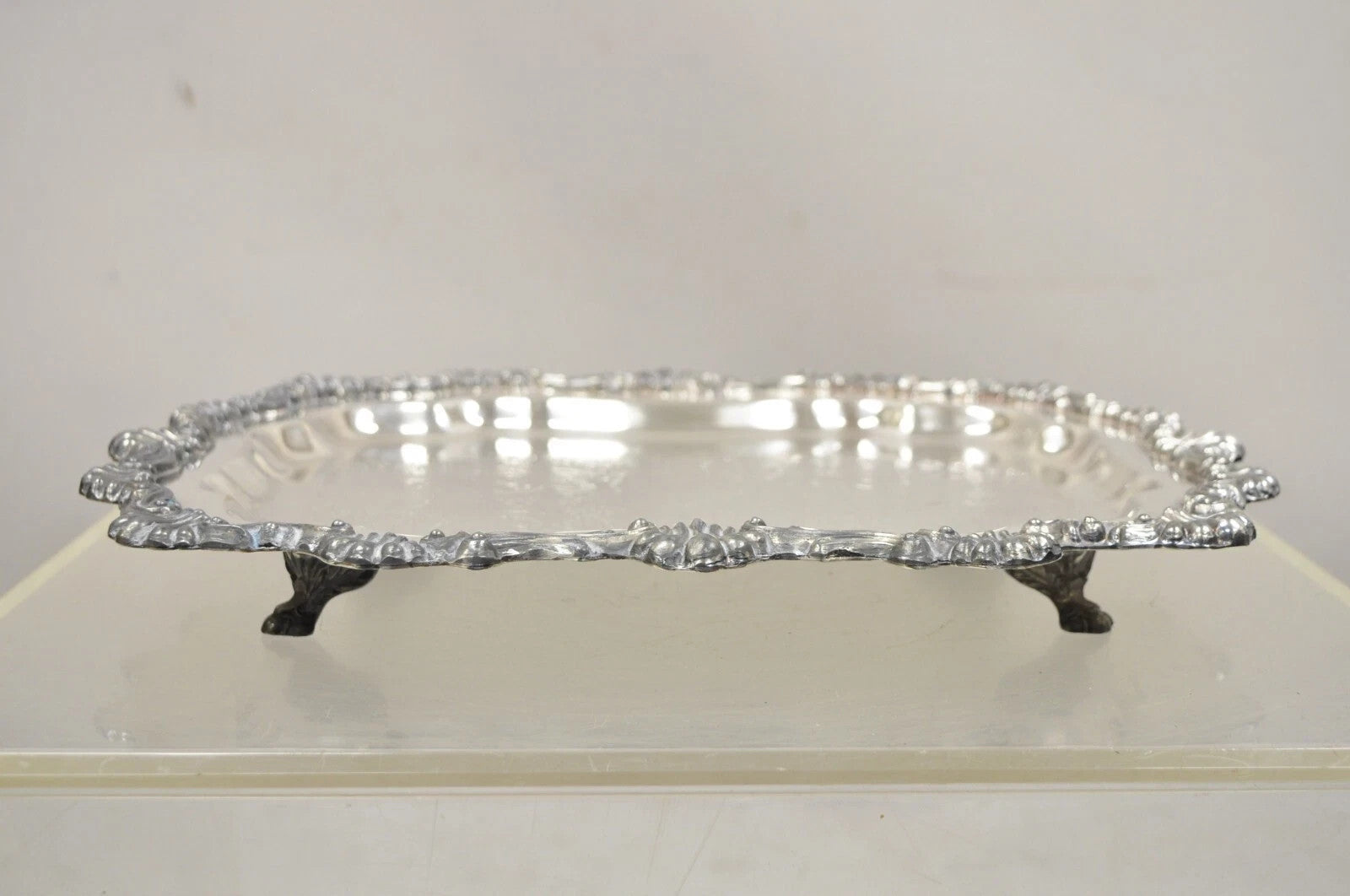 Vintage FB Rogers 6720 Victorian Style Silver Plated Small Serving Dish Platter