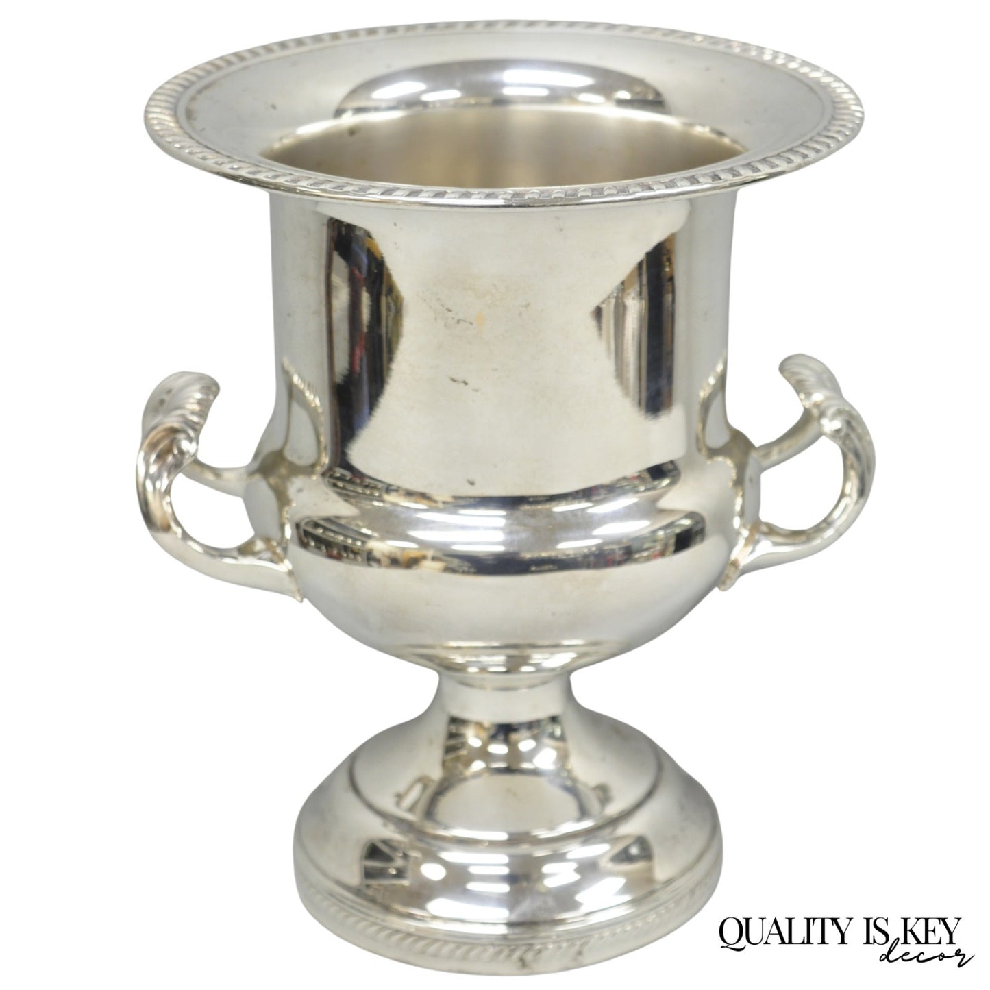 Vintage English Regency Style Silver Plated Champagne Chiller Bar Ice Bucket