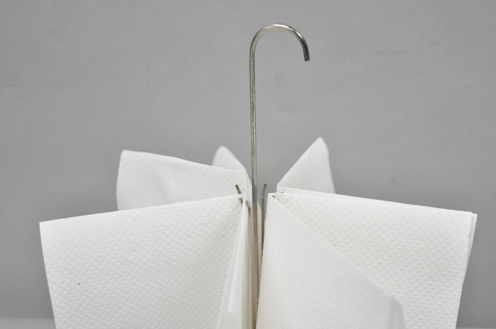 Mid Century Danish Modern Silver Plated Umbrella Cocktail Napkin Holder - Pair
