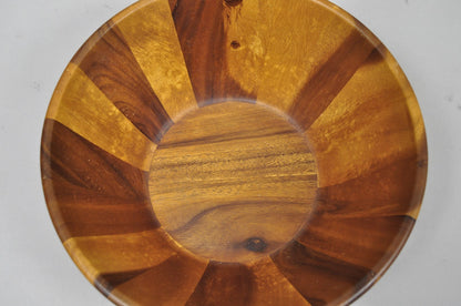 Vintage Bill.F BF Mid Century Modern Acacia Wood Salad Fruit Bowl