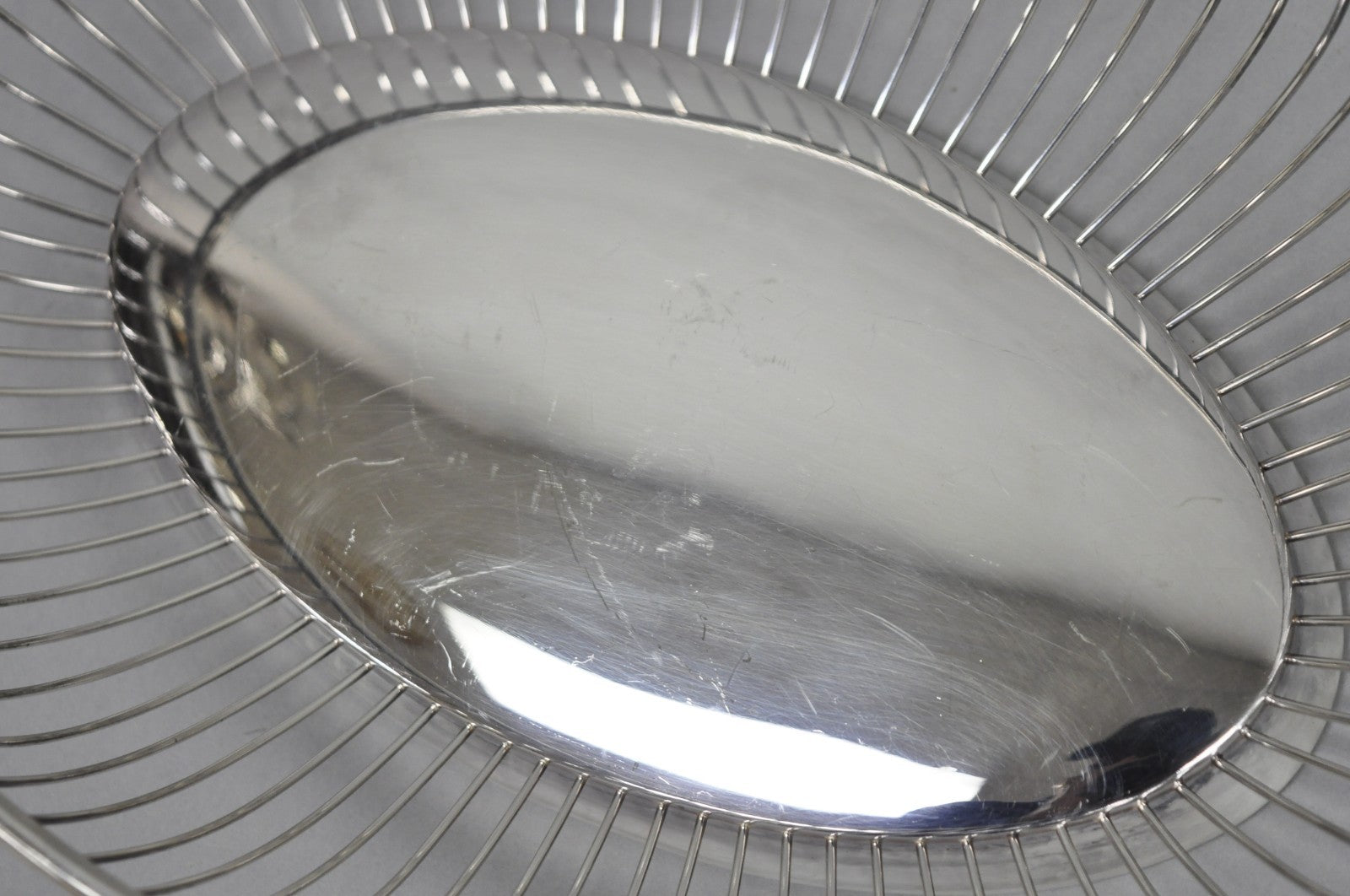 Vintage Gorham YC743 English Victorian Silver Plated Wire 11" Bread Fruit Basket
