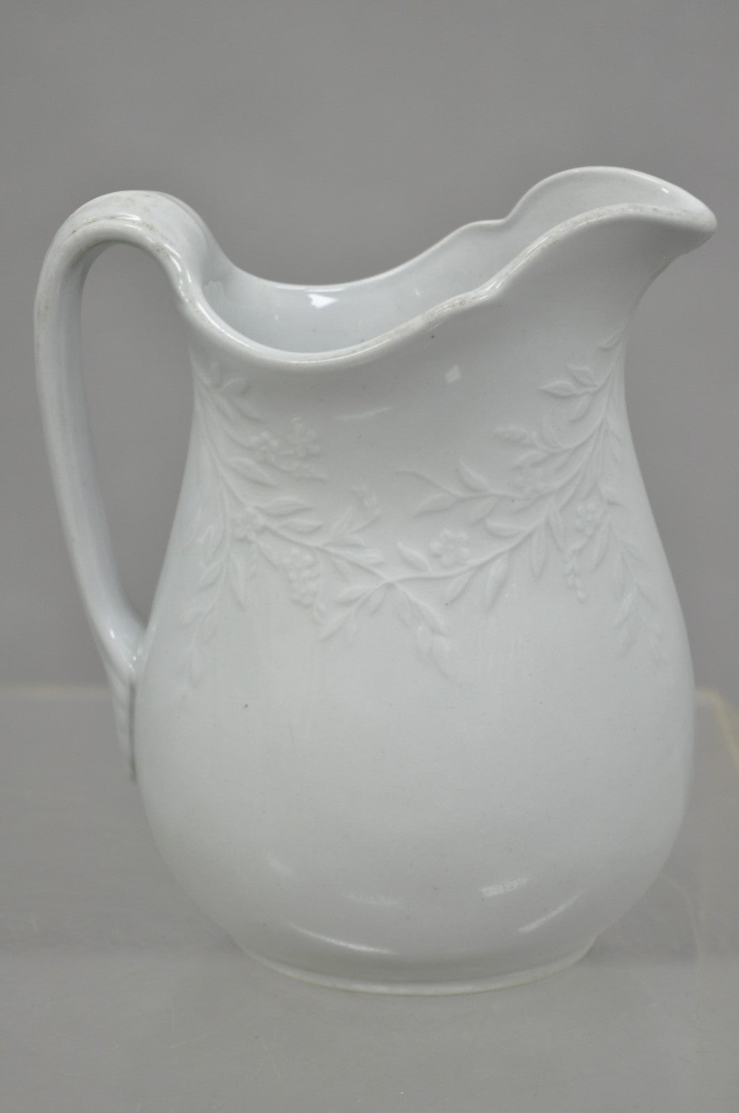 English Ironstone Imperial Hope & Carter Burgess Goddard Water Pitchers Set of 2