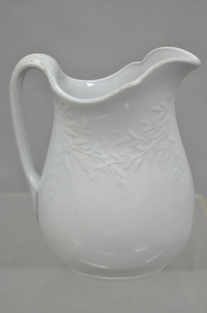 English Ironstone Imperial Hope & Carter Burgess Goddard Water Pitchers Set of 2