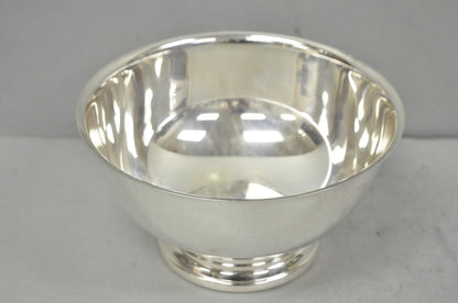 Vintage Mid Century Modern Towle Silver Plated 8.5" Round Footed Serving Bowl