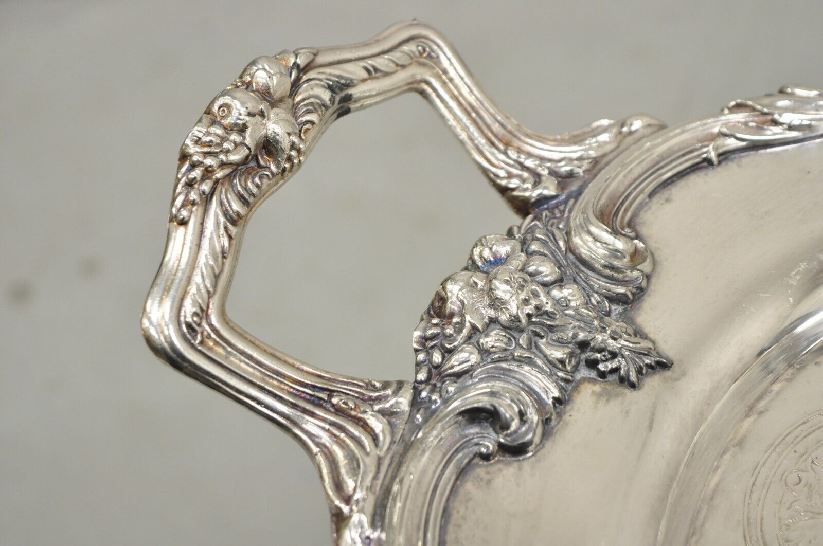Vintage WSB 1538 Victorian Silver Plated Oval Serving Plater Butlers Tray