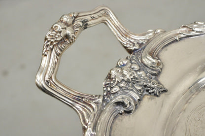 Vintage WSB 1538 Victorian Silver Plated Oval Serving Plater Butlers Tray