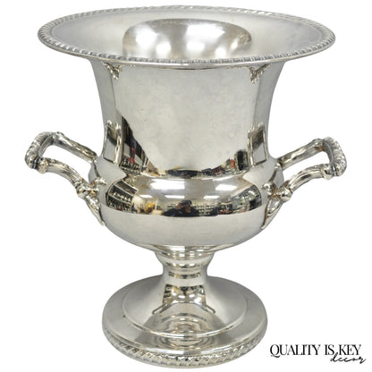 English Regency Silver Plated Trophy Cup Urn Champagne Chiller Ice Bucket