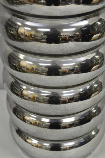 Vintage Mid Century Modern George Kovacs Stacked Ball Chrome Gunmetal Table Lamp