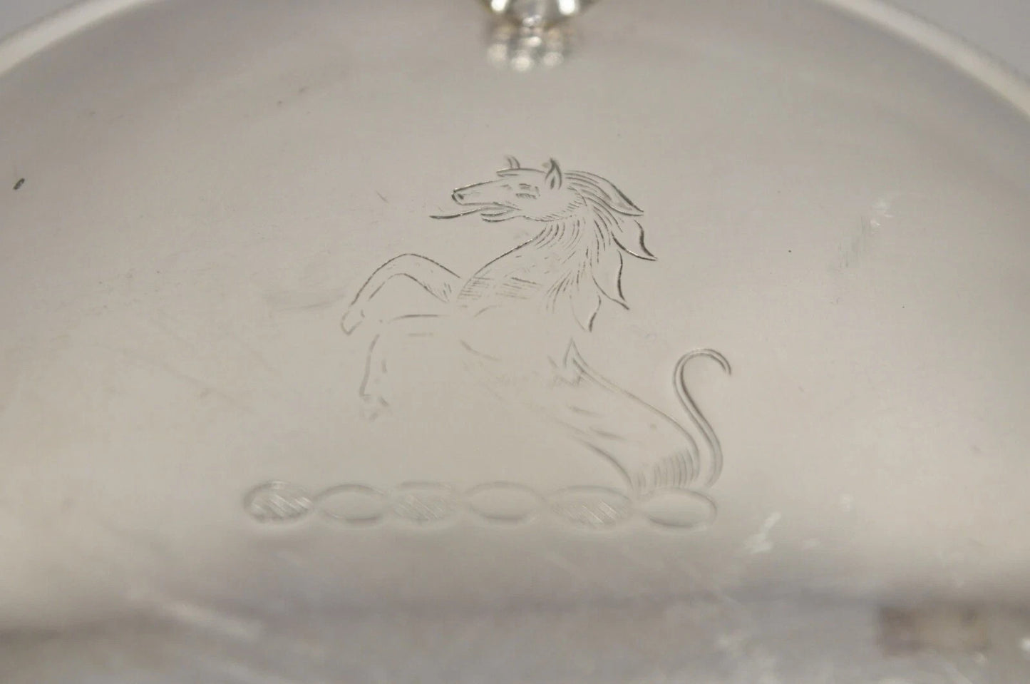 Vintage EPC Sheffield English Victorian Silver Plated Hinged Lid Silent Butler