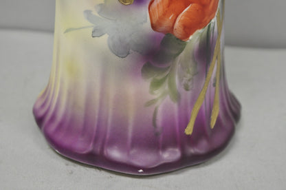 Antique Nishiku Royal Nippon Hand Painted Floral Gold Gilt Handle Water Pitcher