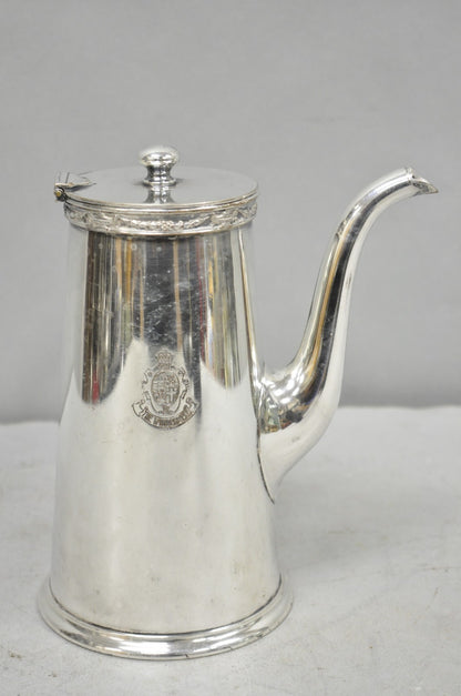 Antique "The Windermere Hotel" London Silver Plated Coffee Tea Pot by Gorham