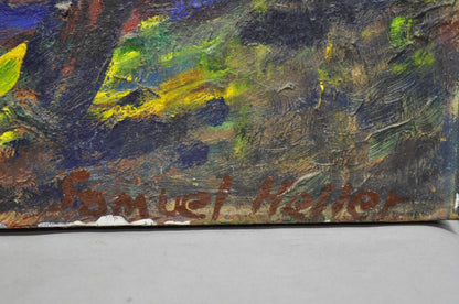 Vintage Samuel Heller " Forrest Landscape" Oil on Canvas Painting