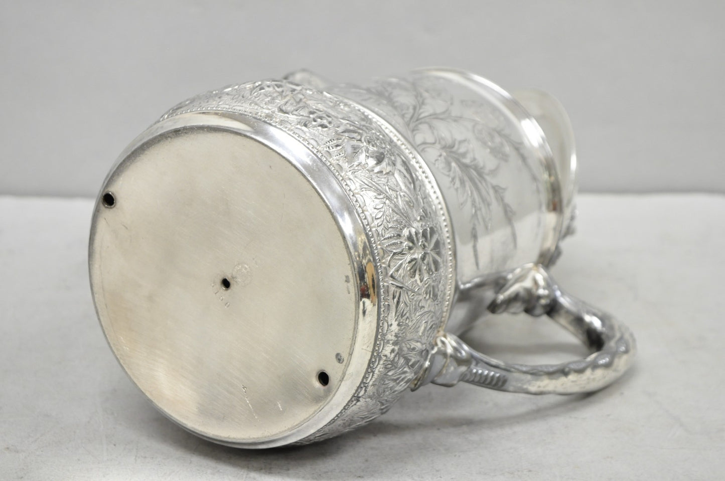 Wilcox Silver Plate Co Art Nouveau Silver Plated Duck Handle Coffee Pot Pitcher