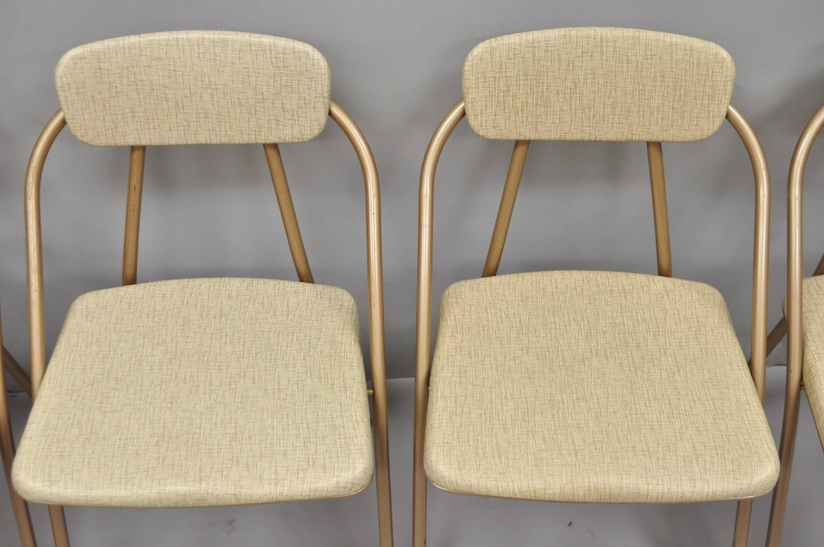 Vintage Hamilton Cosco Stylaire Mid Century Modern Folding Chairs - Set of 4