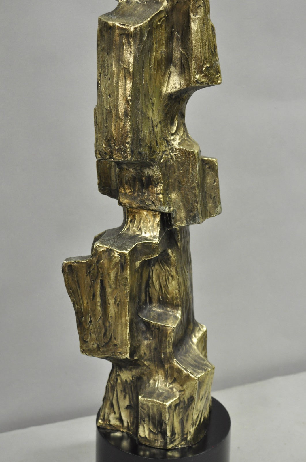 Vintage Richard Barr for Laurel Brutalist Mid Century Modern Metal Table Lamp
