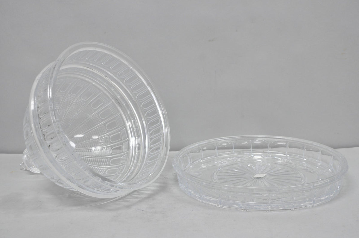 Shannon Design of Ireland Round Clear Cut Crystal Capitol Dome Cake Plate Stand