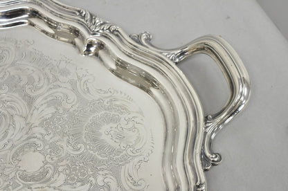 Antique Reed & Barton Winthrop Silver Plated Victorian Bar Serving Platter Tray