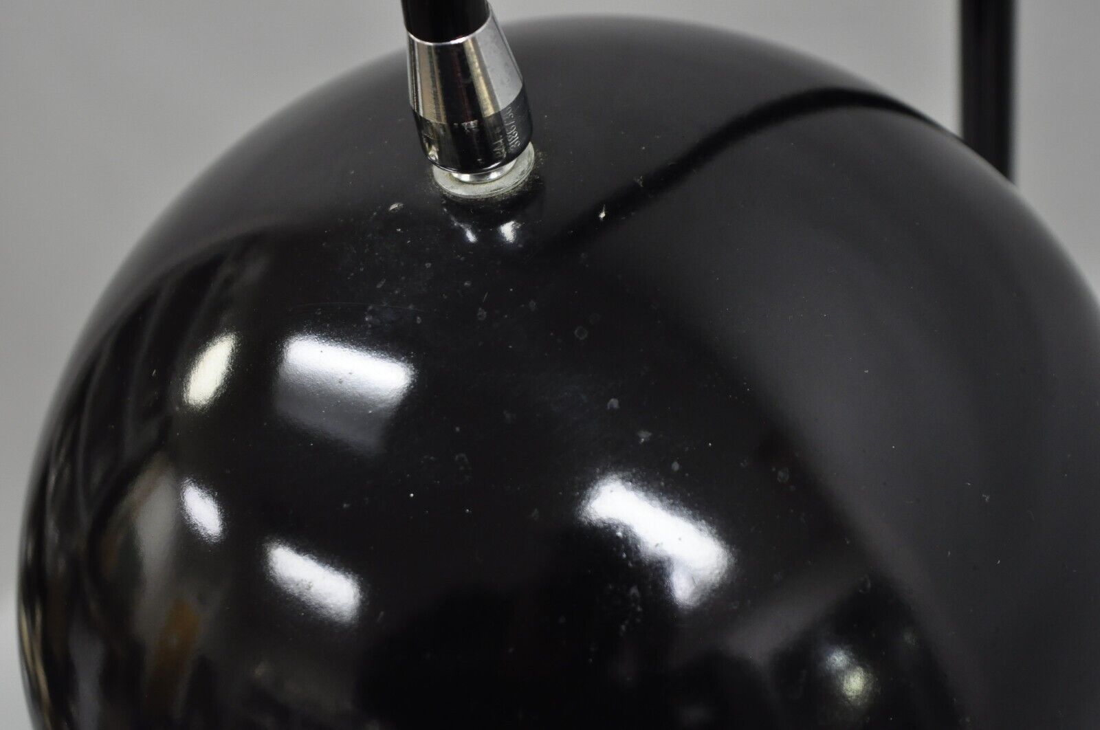 Vintage Mid Century Modern Black Arc Chrome Metal Table Desk Lamp