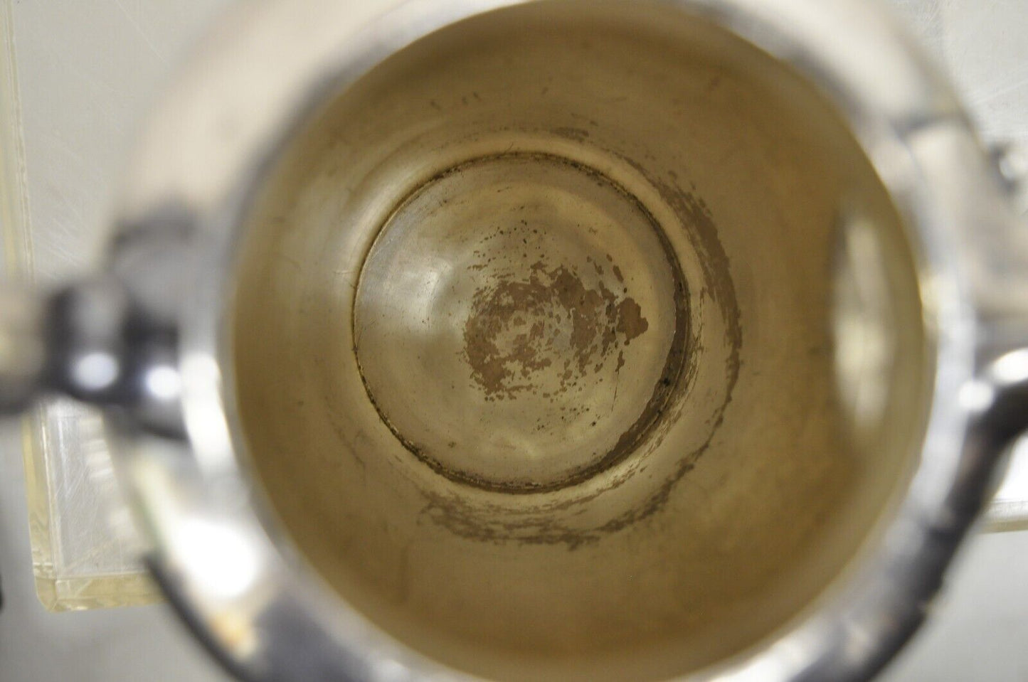 Antique Art Deco Silver Plated Martini Cocktail Shaker "Game Cock" Monogram
