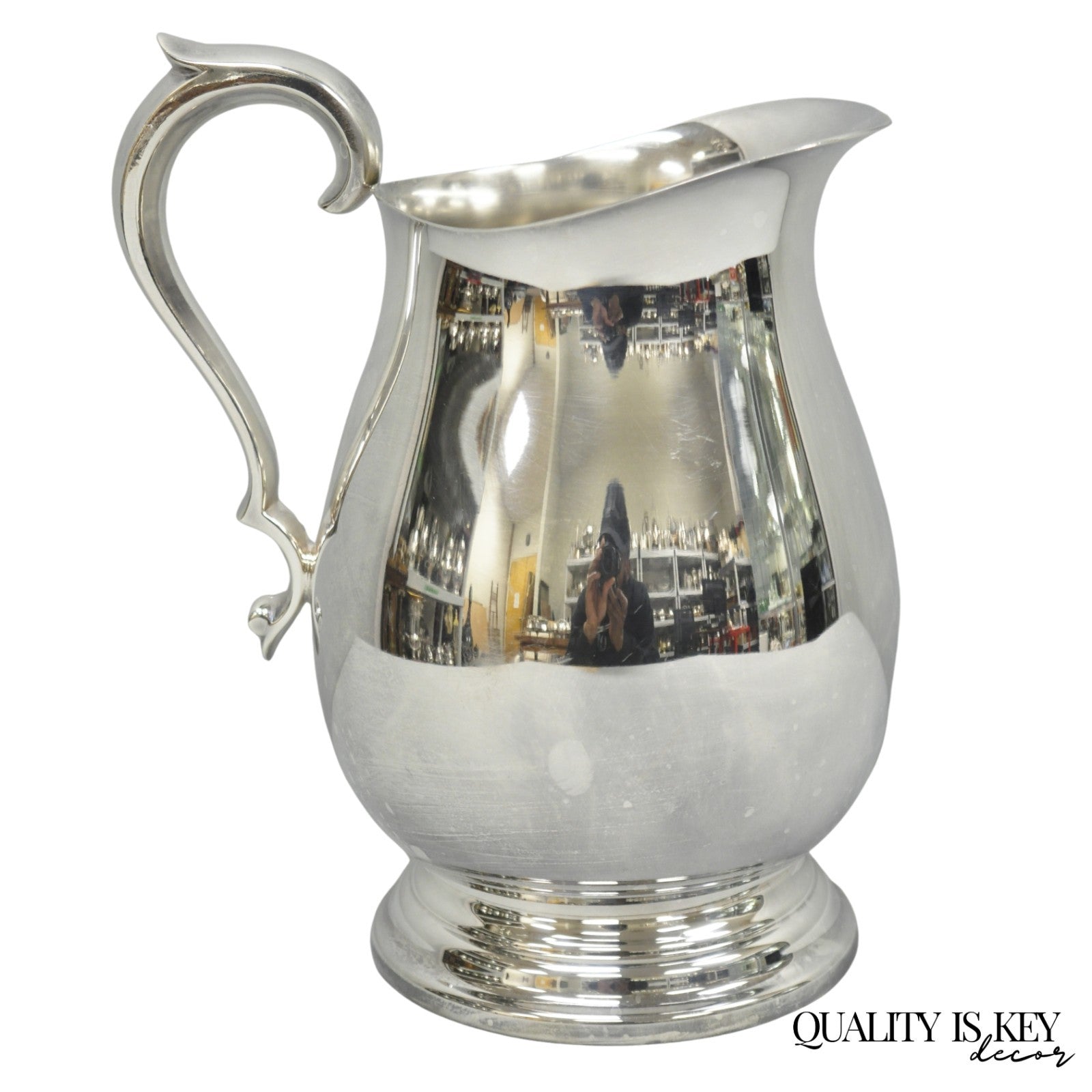 Vintage Reed & Barton 1969 Silver Plated 3.25 Pt. Bulbous Water Pitcher