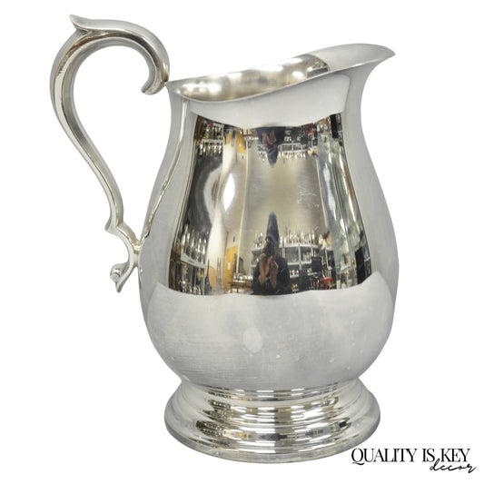 Vintage Reed & Barton 1969 Silver Plated 3.25 Pt. Bulbous Water Pitcher