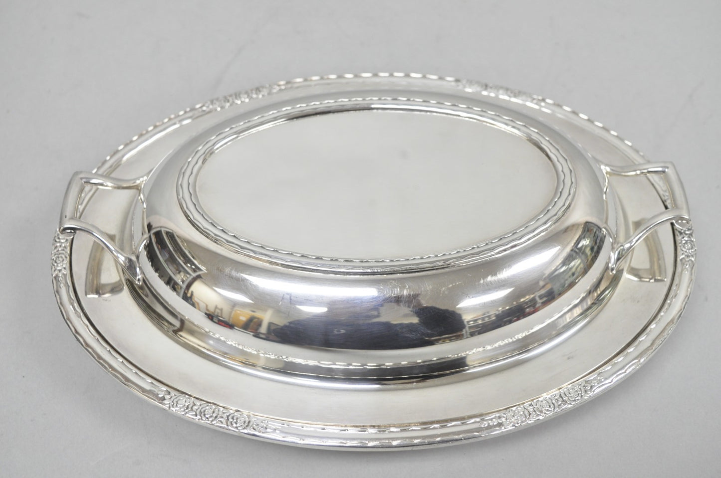 International Silver Co "Camille" Silver Plated Covered Vegetable Serving Dish
