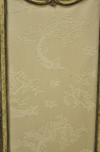 Antique French Louis XV Hand Painted Petite 3 Panel Folding Dressing Screen