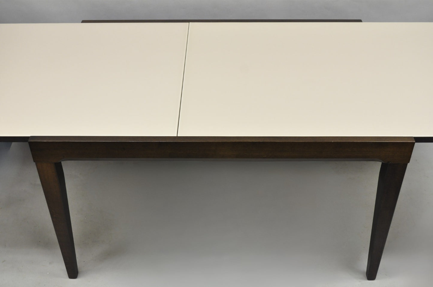 Calligaris S.p.A Italian Modern Extendable Glass Top Dining Table w/ Hidden Leaf