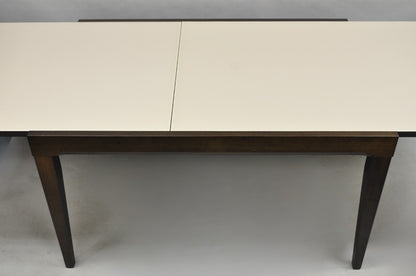 Calligaris S.p.A Italian Modern Extendable Glass Top Dining Table w/ Hidden Leaf