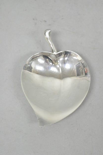 Vintage FB Rogers Modern Silver Plated Small Footed Leaf Trinket Nut Dish