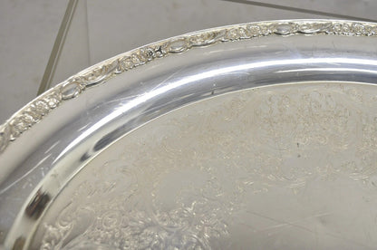 WM Rogers & Son Victorian Rose 1982 Silver Plated Oval Serving Platter Tray