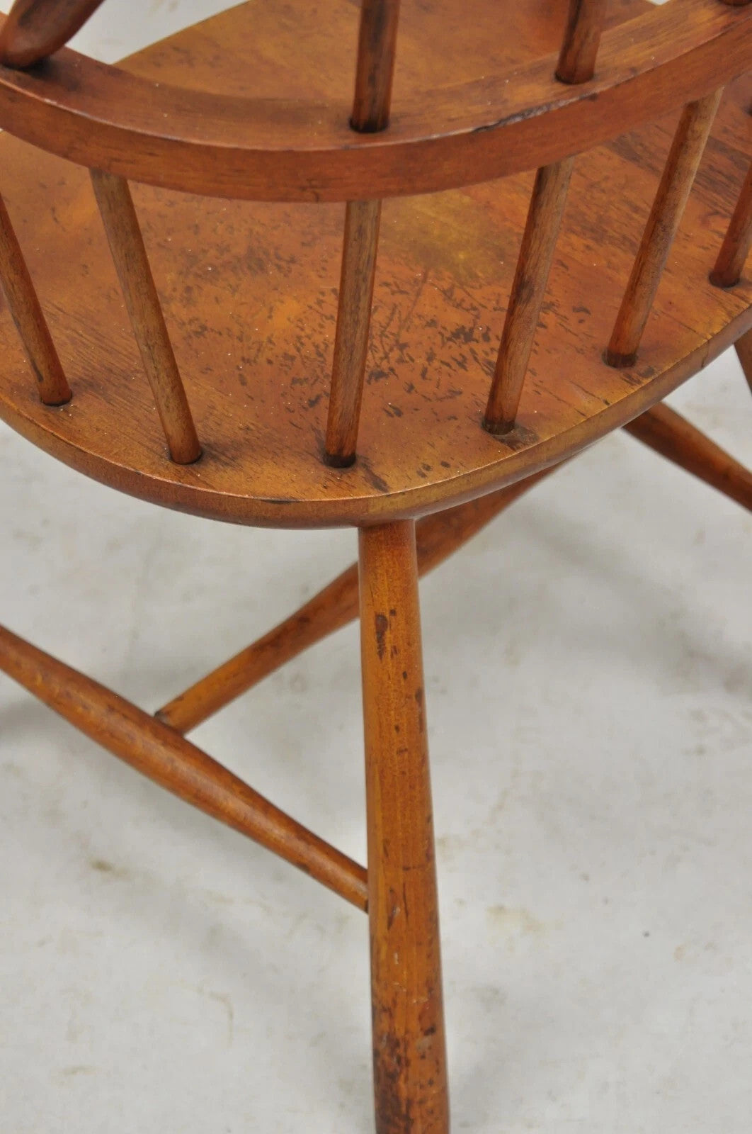 Antique Colonial Style Bentwood Maple Small Child's Windsor Arm Chair