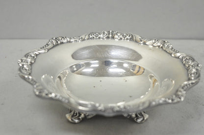 Vintage Poole "Old English" 5005 Silver Plated Small Footed Nut Dish Bowl