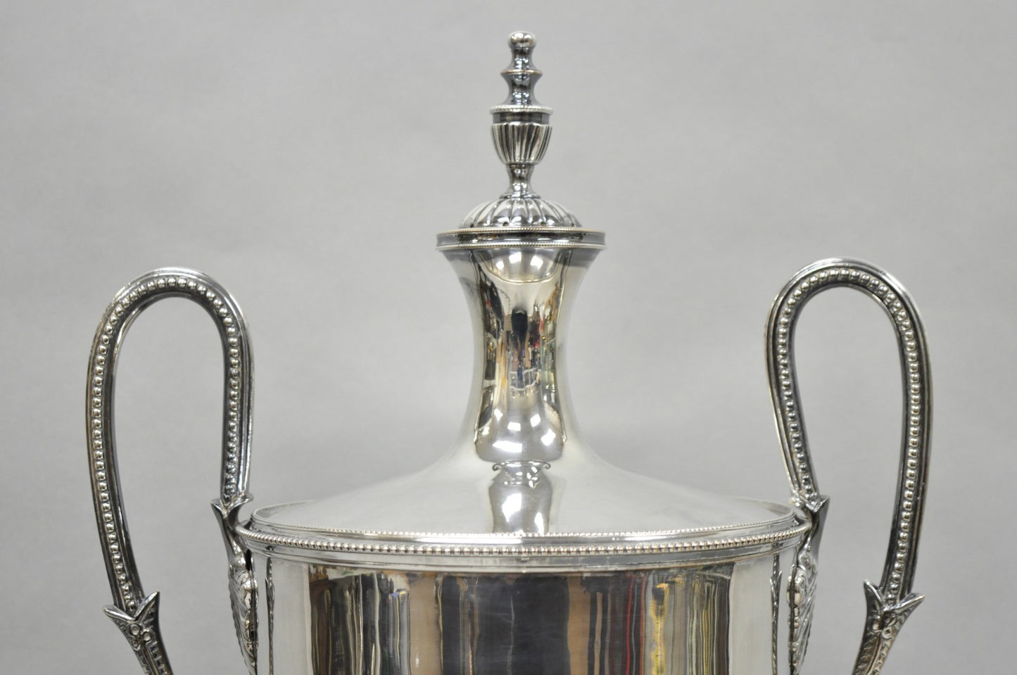 Antique English Regency Silver Plated Trophy Cup Urn Coffee Beverage Samovar