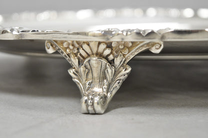 Vintage Baroque by Wallace 293F Victorian Silver Plated Oval Bar Serving Tray