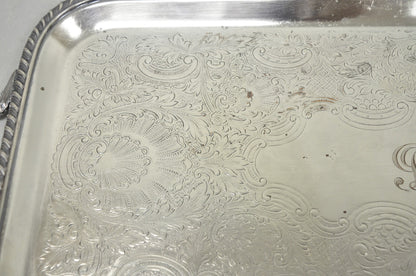 Vintage Black Starr & Gorham Silver Plated Narrow Serving Platter Bar Tray