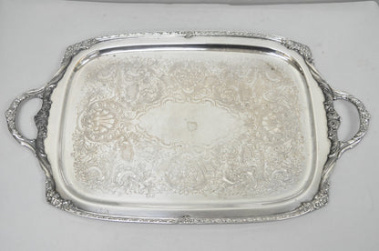 Vintage 1847 Rogers Bros Heritage 9492 Large Silver Plated Serving Platter Tray
