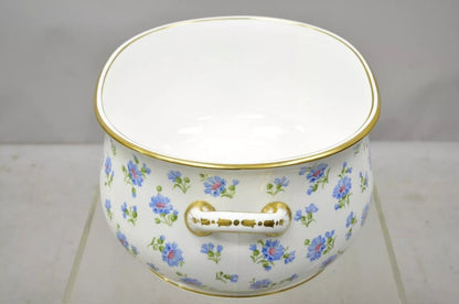 Antique English A.B. Daniell and Son Blue Flower  20" Porcelain Foot Bath Basin