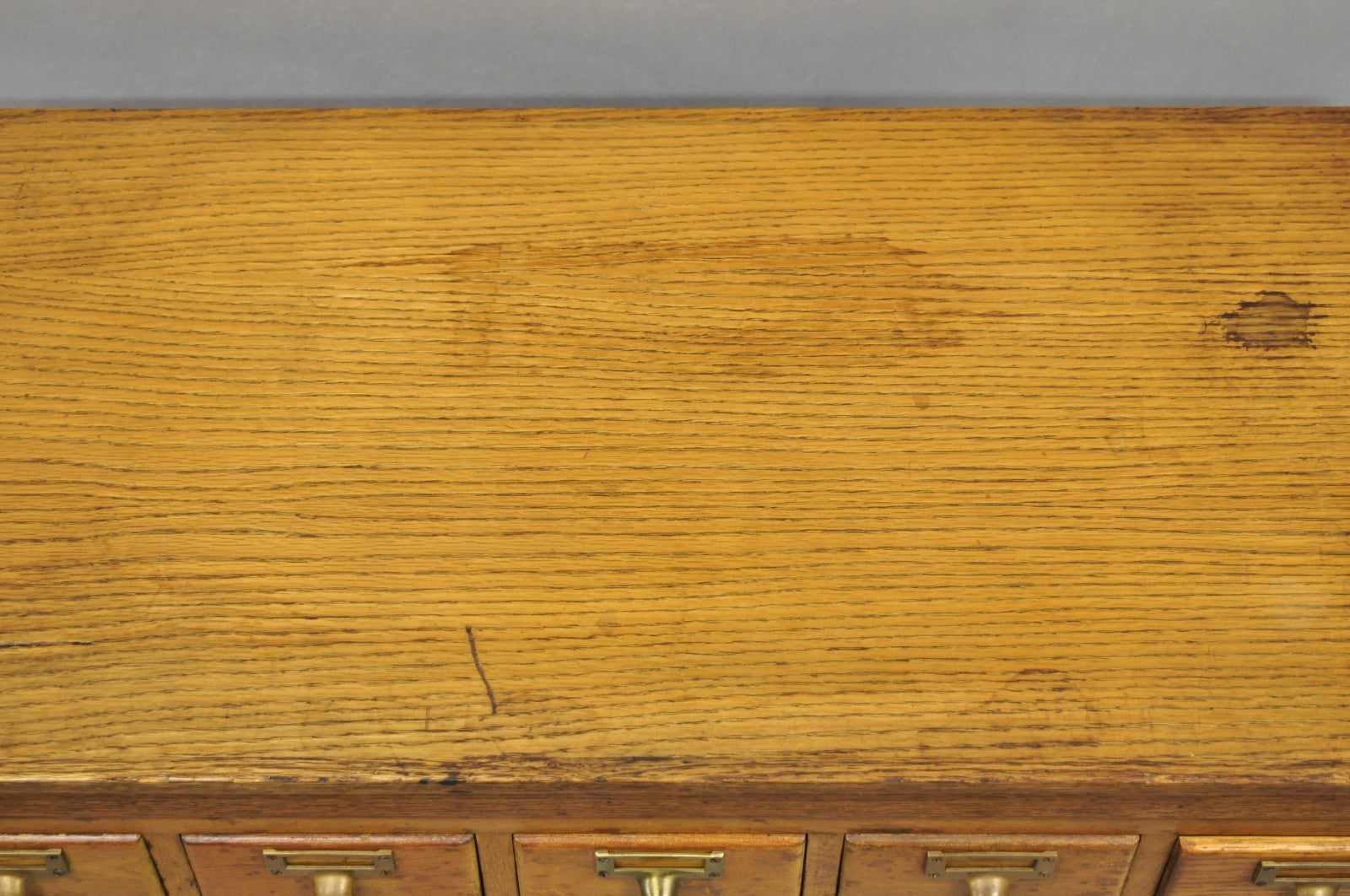 Antique Arts & Crafts Library 15 Drawer Mission Oak Stacking Card File Cabinet