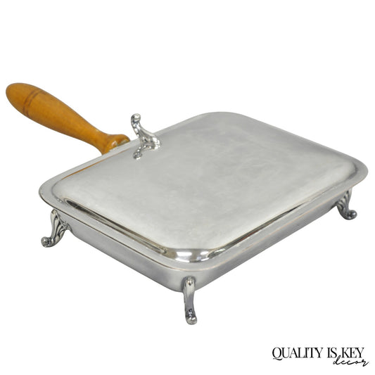 Vintage Victorian Silver Plated Crumb Catcher Table Butler by SF Co