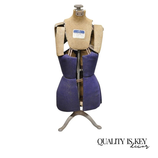 Vintage Hearthside Adjustable Dress Form Mannequin Size A on Iron Stand