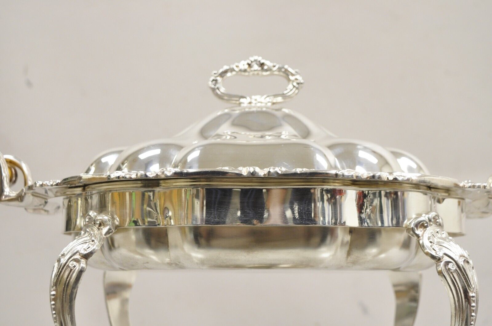 Vintage Victorian Style Silver Plated English Warmer Buffet Chaffing Dish