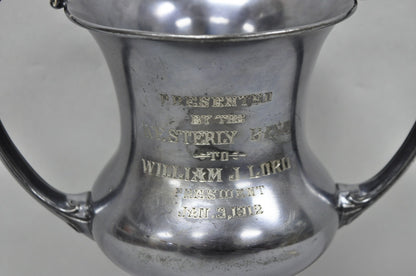 Antique Victorian Silver Plated Trophy Loving Cup Award "Westerly Band, 1912"