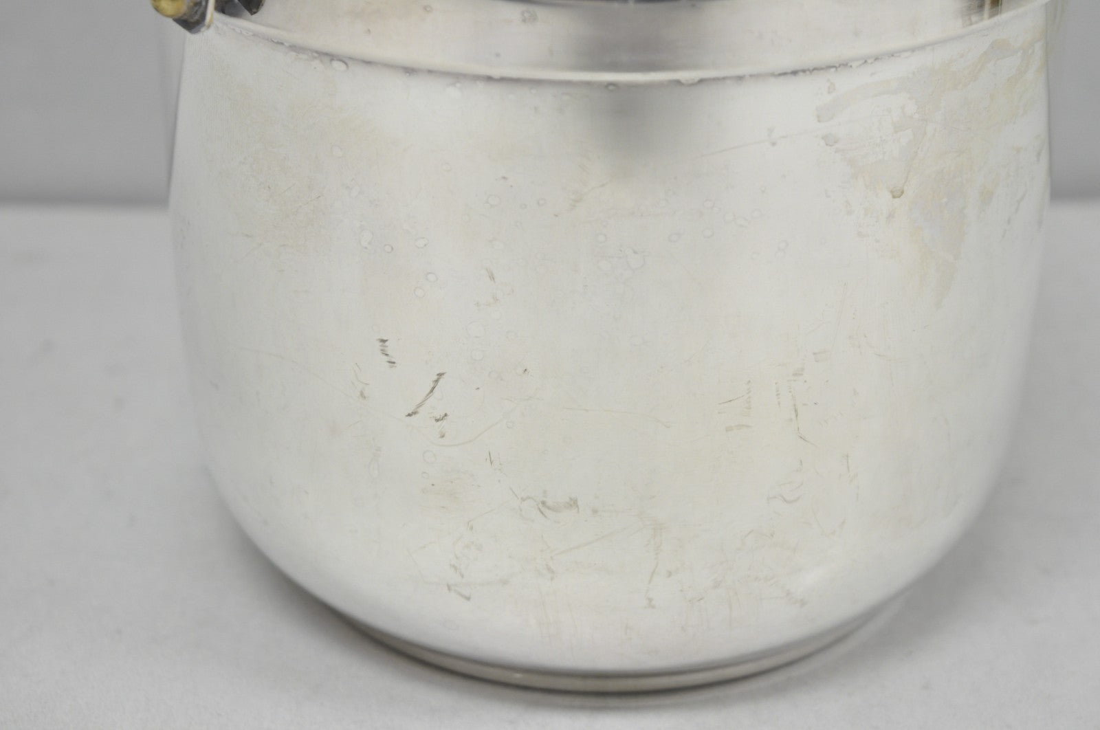 Gorham YC141 Mid Century Modern Silver Plated Reticulating Hinge Ice Bucket