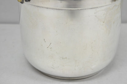 Gorham YC141 Mid Century Modern Silver Plated Reticulating Hinge Ice Bucket